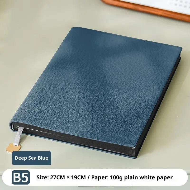 1pcs Business Notebook B5 A5 A6 Thick Leatherette Business Notebook Office Notepad Soft Cover Litchi Pattern Journal for Work Oasis Select A22