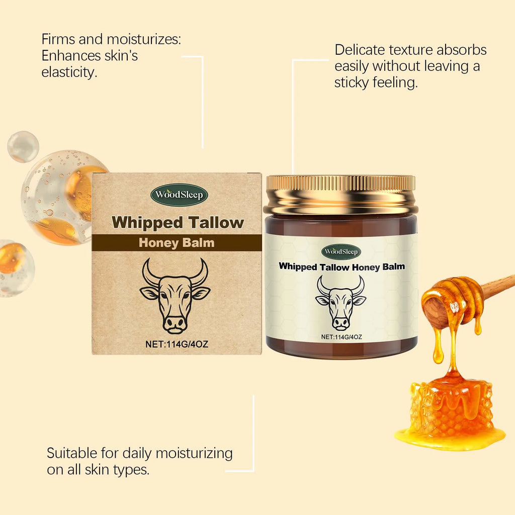 Tallow Honey Balm Nourishing Firming Repairing Dry Skin Moisturizing Non-Greasy Body Cream Lightweight Smooth & Silky Skin Care Oasis Select