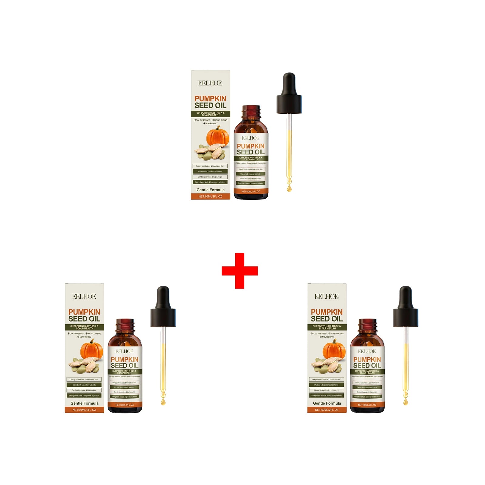EELHOE Pumpkin Seed Oil – Nails, Hair & Skin Care 60ml Multi-Use Beauty Oil Oasis Select 3PCS