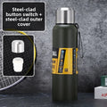 500/1000/1500ml Thermos Cup Stainless Steel Large Capacity Sports Water Bottle Vacuum Flask Portable Insulated Tumbler with Rope Oasis Select olive green 750ML