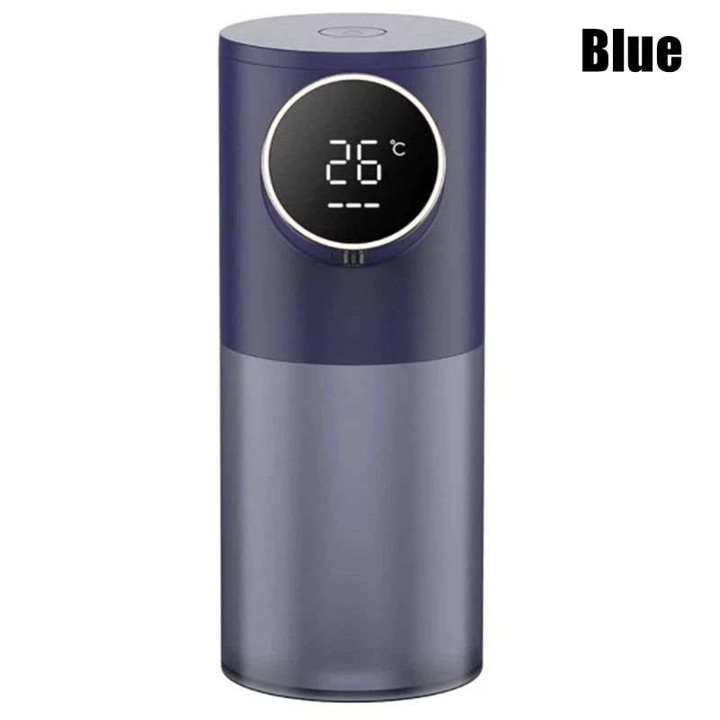 Foam Soap Dispenser Automatic USB Rechargeable 320ml Liquid Soap Dispensers Digital Display Foam Hand Sanitizer Machine For Home Oasis Select Blue