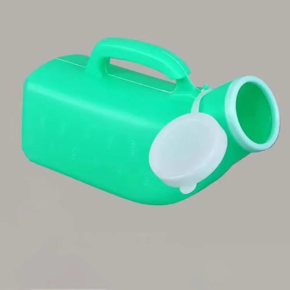 Portable Night Toilet Large Capacity Urinal Urinal Storage 1200ml Pe Handle Urinary Bottle The Elderly Oasis Select 1200ML-Green