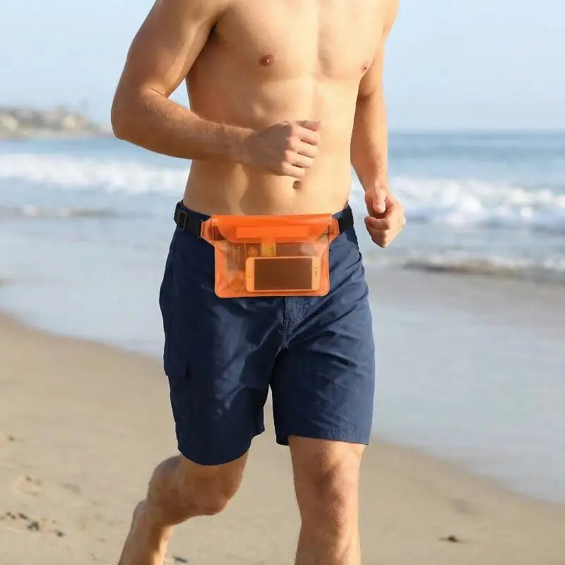 Waterproof Bag Hold ID's Credit Cards Keys Cell Phone Underwater Pouch Waist Pack Fanny Swimming Beach Dry Pouch Case Oasis Select
