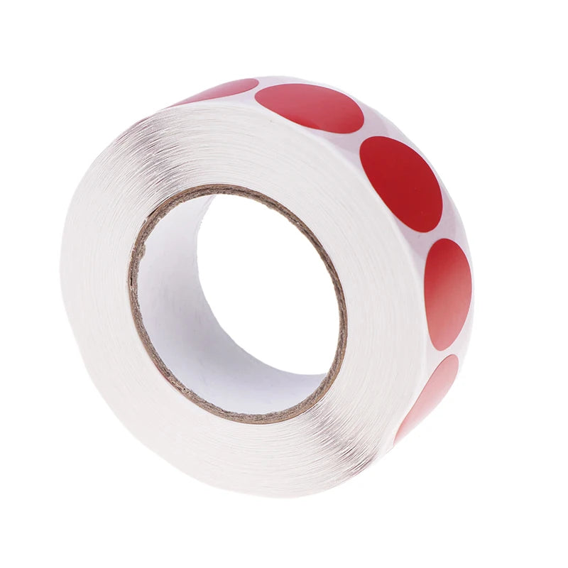 1000Pcs/Roll 19mm Round Color-Code Dot Labels Adhesive Shooting Sticker for Archery Bow Hunting Practice Training Targets Oasis Select Red