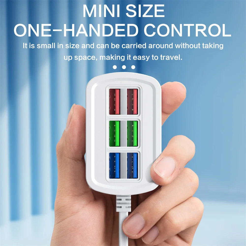 3.1A 6USB Charger Fast Charging EU US Plug Wall Charger USB Hub Adapter 6 Ports USB Quick for Mobile Phone IPad Socket Splitter Oasis Select