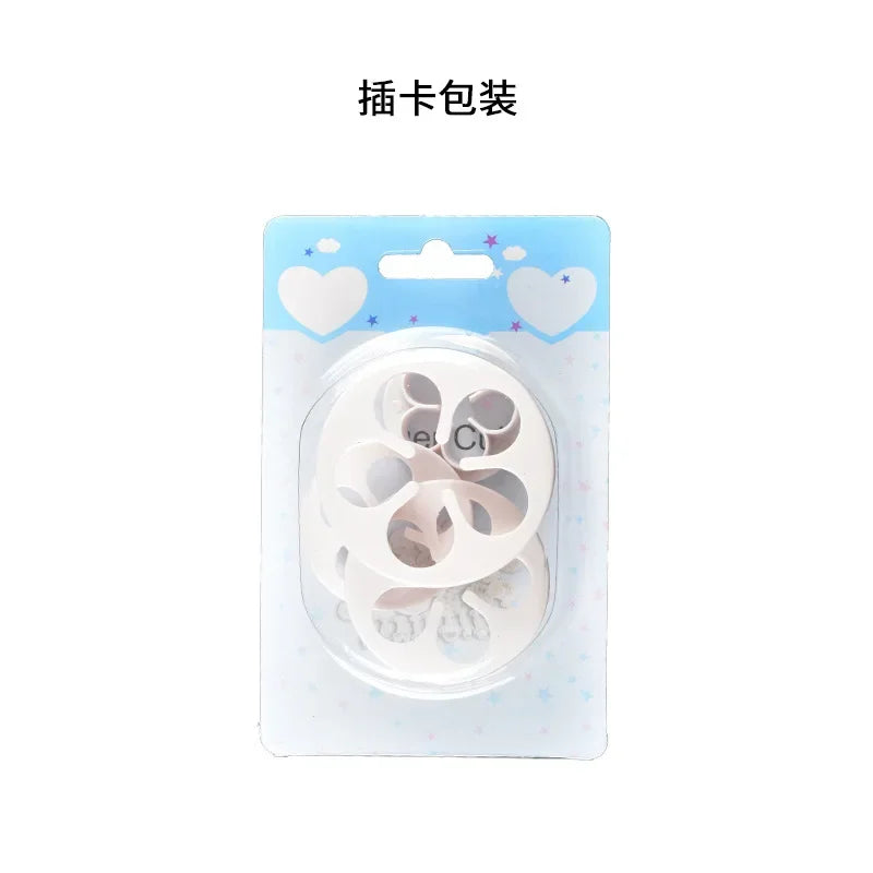 4pcs/set Plum Blossom Cookie Mold Cake Decorating Plunger Fondant Cutter Biscuits Pastry Mould Kitchen Bakeware Accessories Oasis Select CK