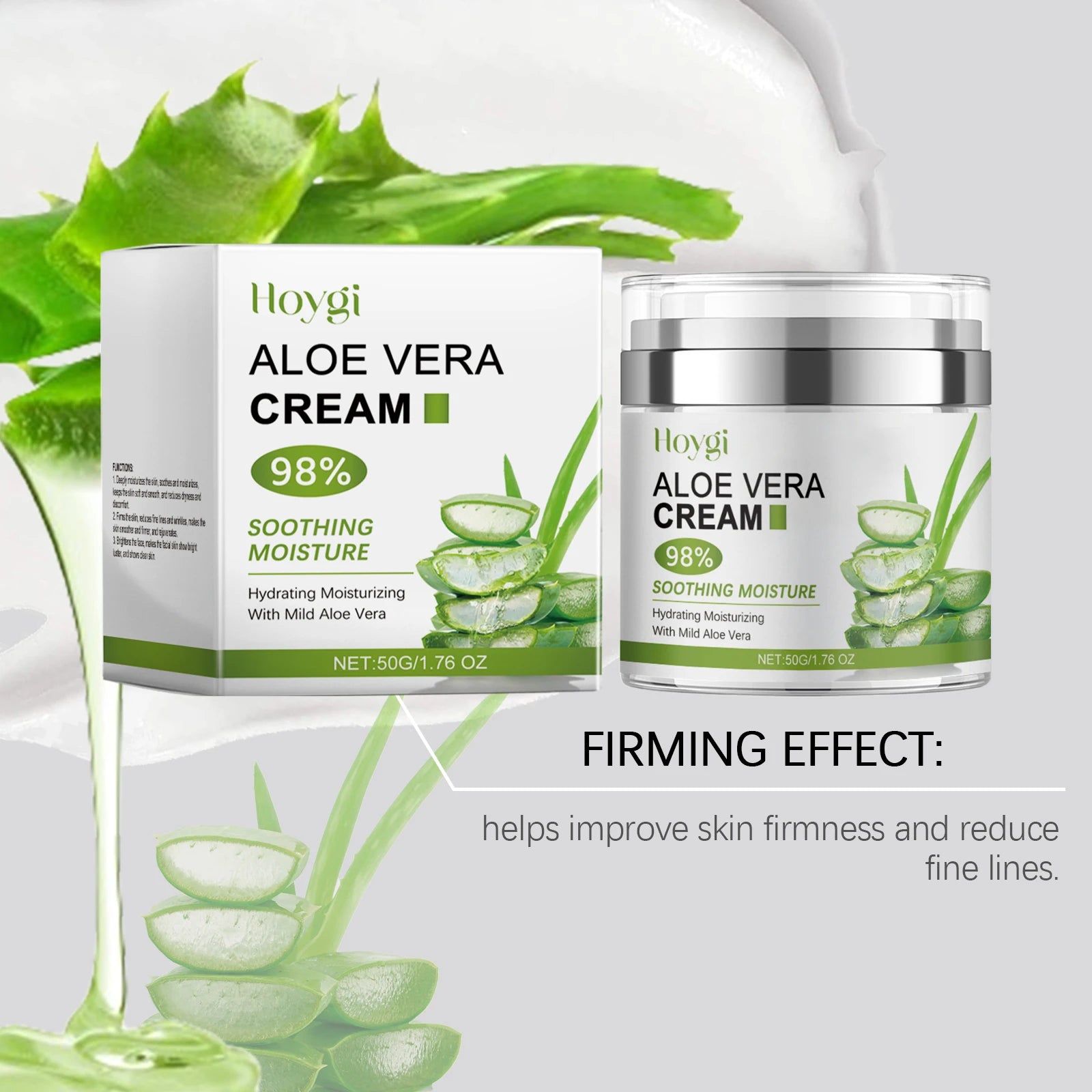 Hoygi Aloe Vera Face Cream – Anti-Wrinkle Moisturizer 50g Facial Moisturizer Cream Oasis Select