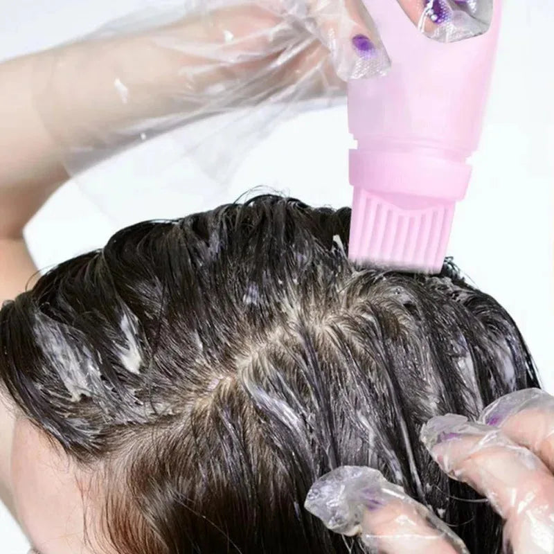 1/2/3Pcs Multicolor Plastic Hair Dye Refillable Bottle Applicator Comb Dispensing Salon Hair Coloring Hairdressing Styling Tool Oasis Select