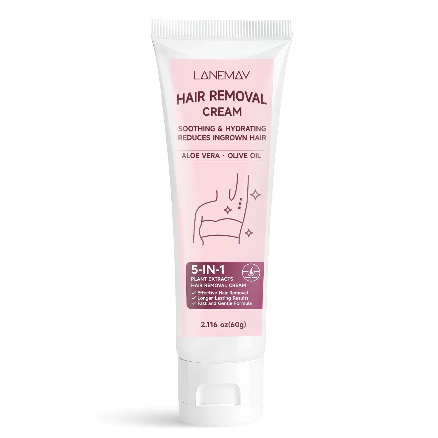 5-in-1 Hair Removal Cream – Aloe Vera & Olive Oil | 60g