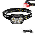 9 LED USB-C Rechargeable Headlamp | Motion Sensor & 6 Modes