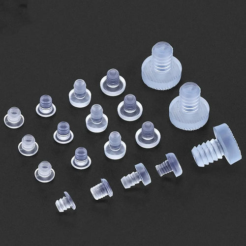 20pcs Transparent Rubber Screws Hole Plugs Anti collision Embedded Cabinet Door Bumpers Anti-slip Foot Pad Furniture Fasteners Oasis Select