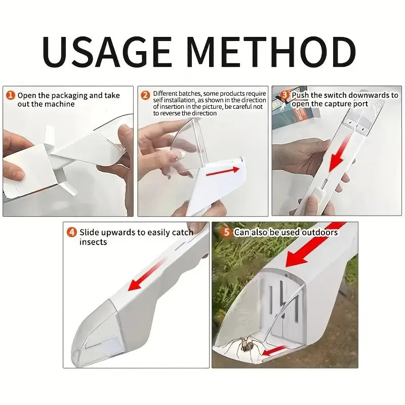 1pc Portable Handheld Bug Catcher with Release Device,No Battery Needed Insect Trap Tool for , Safe Pest Control for Home Garden Oasis Select