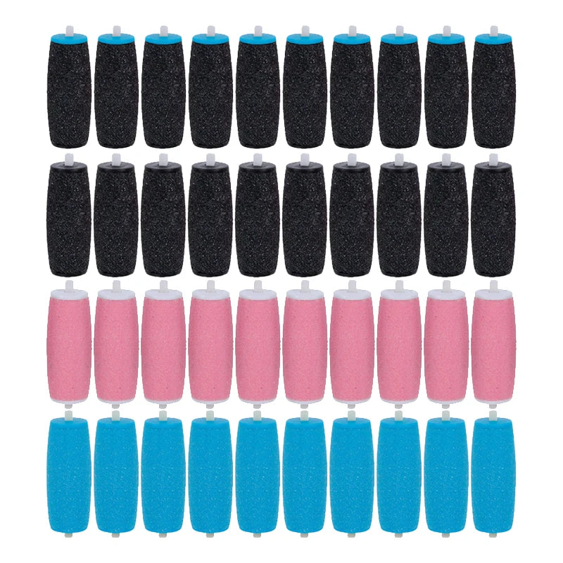 40-Pack Foot File Replacement Rollers – Callus & Dead Skin Remover Foot File Replacement Heads Oasis Select