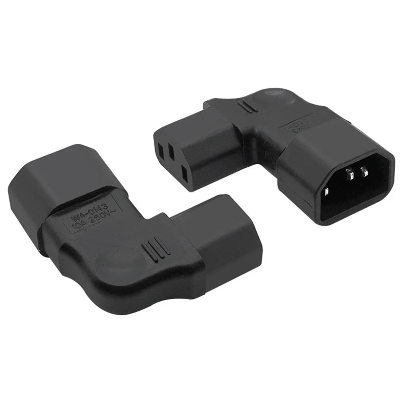 3pin Male To Female Extend 90 Degree Down Up Angle AC Converter IEC 320 C14 To C13 Left Right Angle AC Adapter IEC 320 Oasis Select