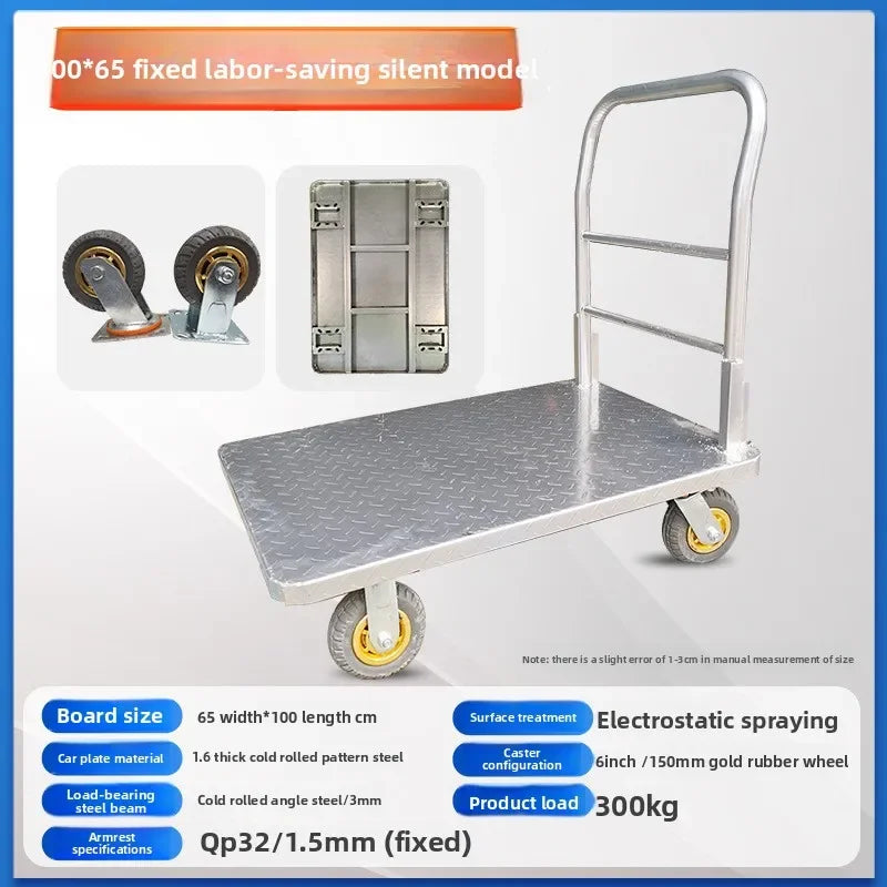 Multi-functional trolley flatbed trailer moving flatbed trailer trolley pulling load bearing folding trailer Oasis Select