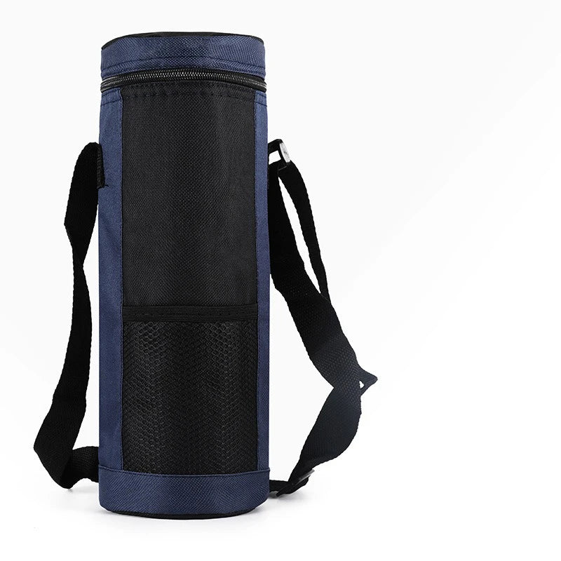 Water Bottle Tote Bag Universal Pouch Heat Preservation Insulated Cooler Bag Outdoor Traveling Camping Hiking Water Bottle Cover Oasis Select A-Blue