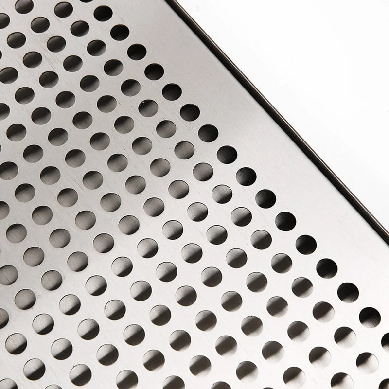 WISH Stainless Steel Drip Tray For Bar, Rectangular Water Catching Tray, Oil Draining Tray, 50X17.5X1.5Cm Oasis Select