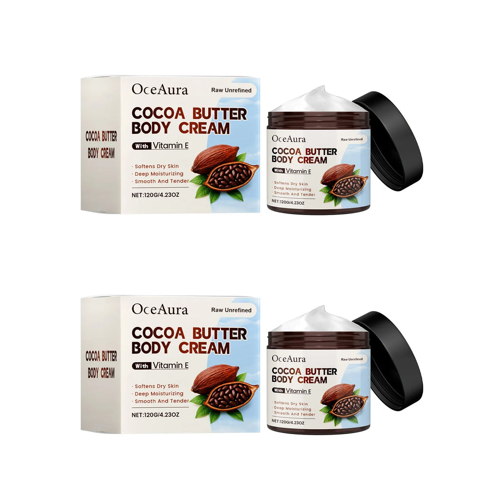 Cocoa Butter Body Lotion Intense Moisturizing Nourishing Cream Smooth Soft Skin Brightening Non-Greasy Winter Skin Care Oasis Select 2 x 120g Boxed