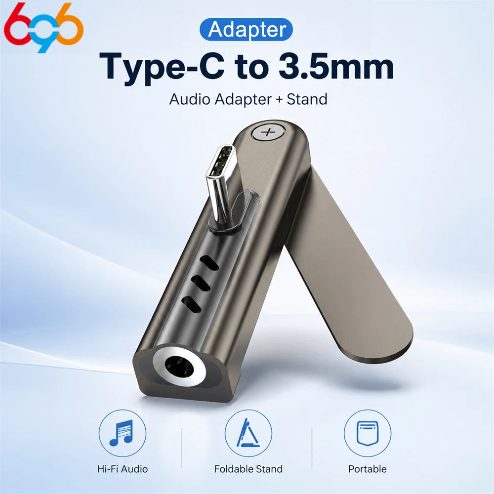 240W Fast Charging Foldable Type C Adapter, Multifunctional USB C to 3.5mm Audio Converter for Phone Charging & Data Sync Oasis Select DC