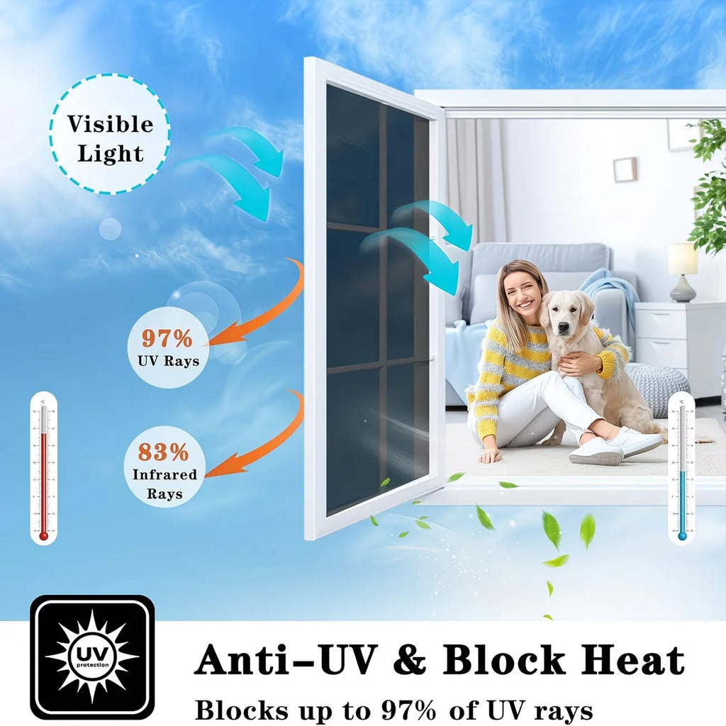 Home Balcony Sunshade Film One-Way Vision Window Sticker Privacy Window Film Heat Insulation Film UV Protection Window Film. Oasis Select