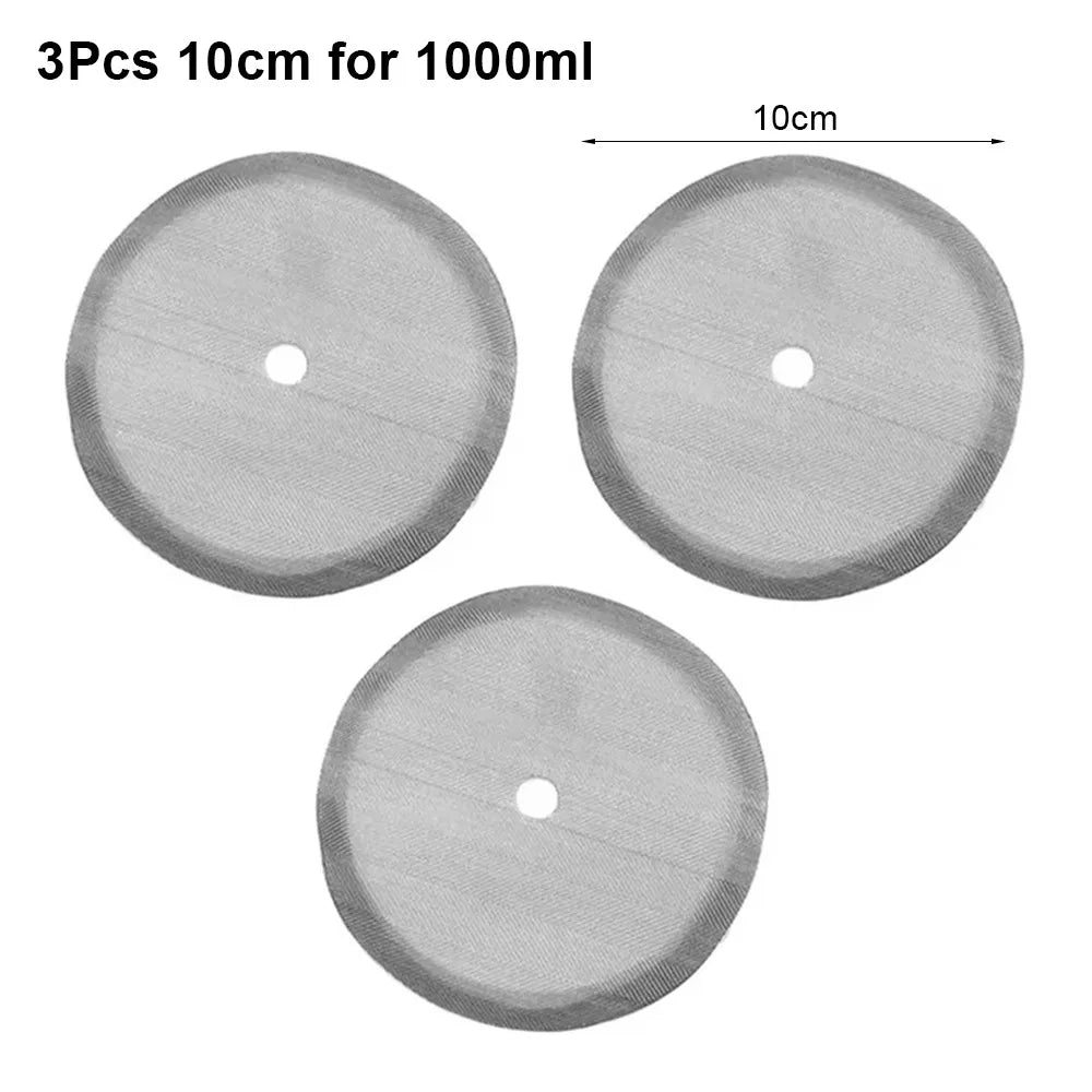 3Pcs Reusable Coffee Press Filters French Press 350/800/1000ml Filters Mesh Replacement Coffeeware Accessories Oasis Select 3Pcs 10cm for 1000ml