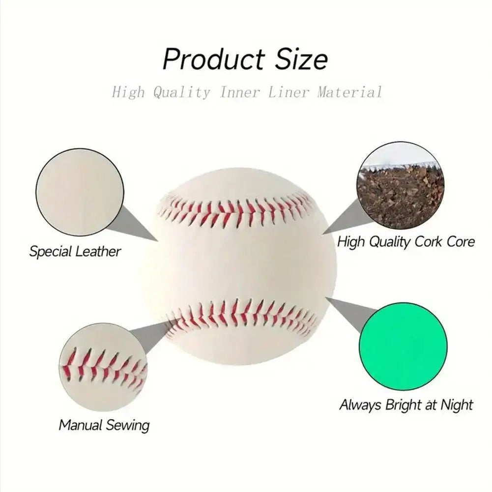 Baseball No. 9Softball Hardball Training Handmade Balls Fitness Products White Safety Kid Baseballs Men's Practice Team Game Oasis Select