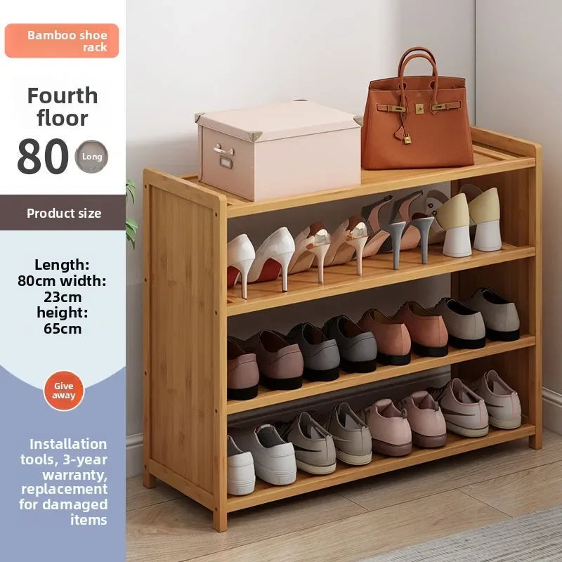 Multi-functional Space-saving shoe rack Multi-layer bamboo shoe rack Storage dust-proof storage shoe rack Oasis Select