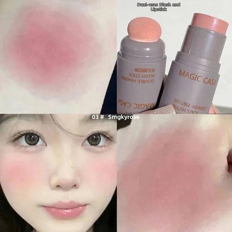 MAGIC CASA Double-Ended Cream Blush Stick – Natural Matte Glow