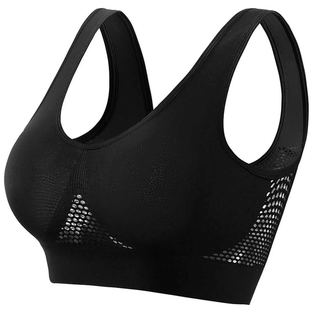 Breathable Sports Bra Top Fitness Women Brassiere Removable Padded Sport Bra Running Gym Seamless Push Up Bras Oasis Select