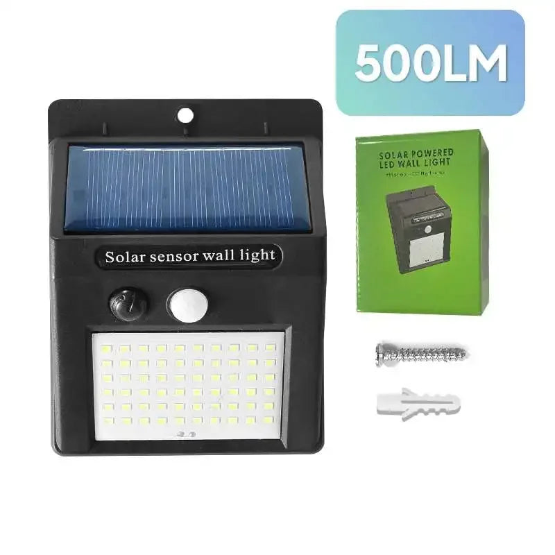 20000LM Solar Lights Outdoor External Solar Lamp with Motion Sensor Remote Control Solar Powered Spotlight Lamp Wall Street Lamp Oasis Select SETC-500