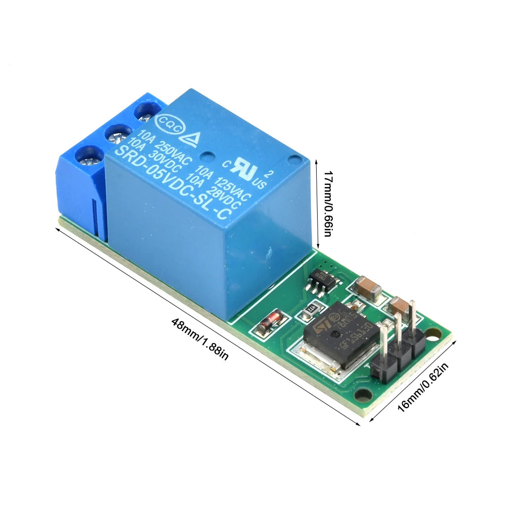 DC 6-24V Flip-Flop Latch Relay Module 1 Way Bistable Self-locking Relay Switch For Smart Home LED Car Low Pulse Trigger Board Oasis Select