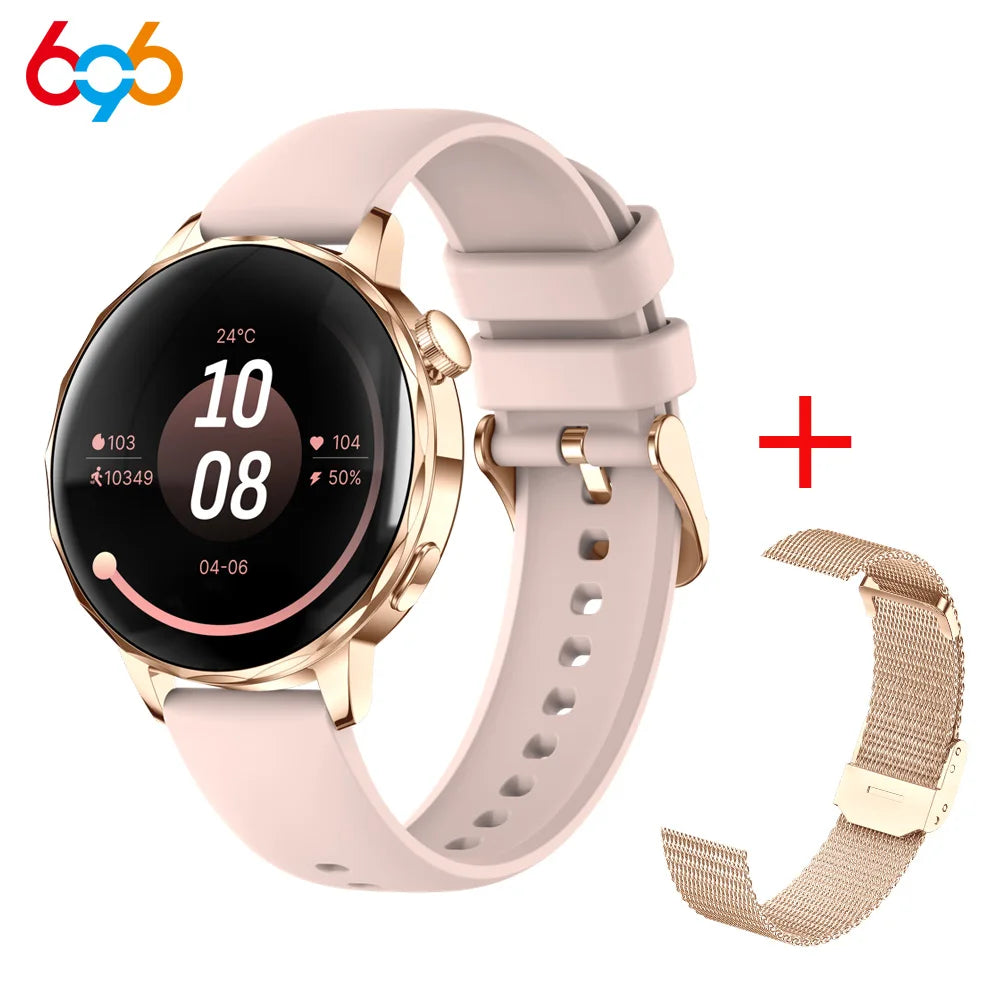 696 Fashion Smart Watch Women Blue Tooth Call Sports Fitness Bracelet Waterproof Music Heart Rate Sleep Lady Health Smartwatch Oasis Select RGPIS A RGM