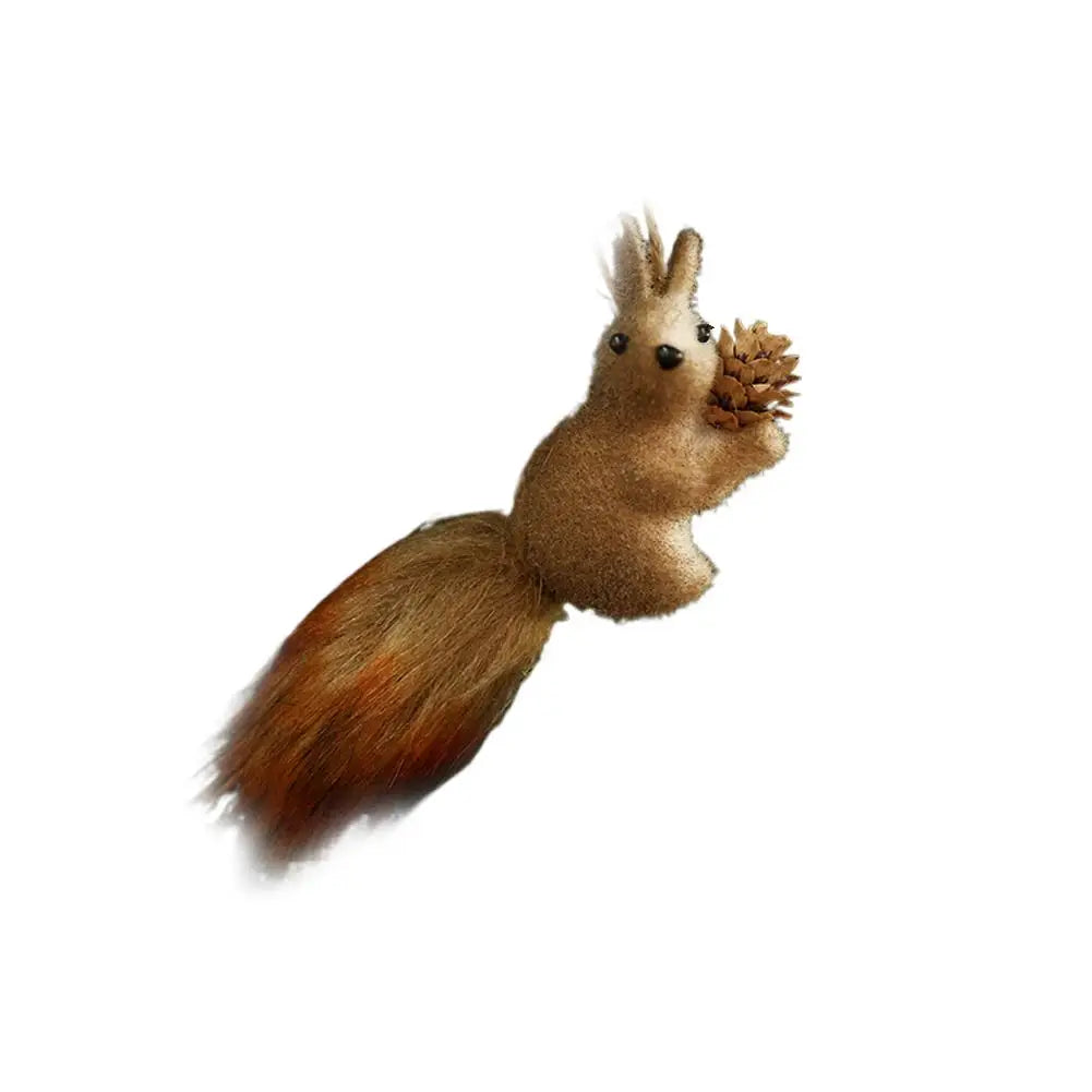 1pcs Christmas Ornaments Cute Realistic Squirrel Xmas Tree Hanging Pendants Christmas Decoration for Home New Year Kids Gifts Oasis Select 06