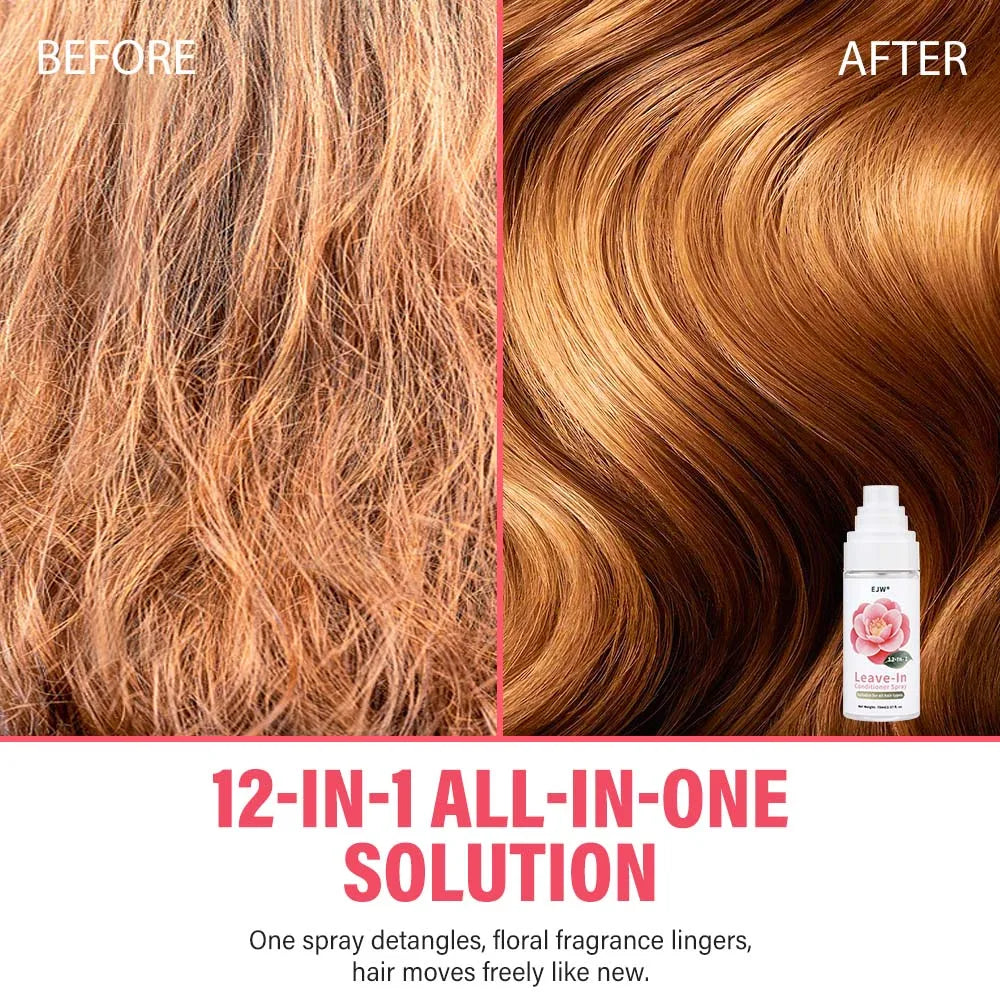 EJW Leave-In Conditioner Spray – Keratin Anti-Frizz Detangler Leave-In Conditioner Oasis Select