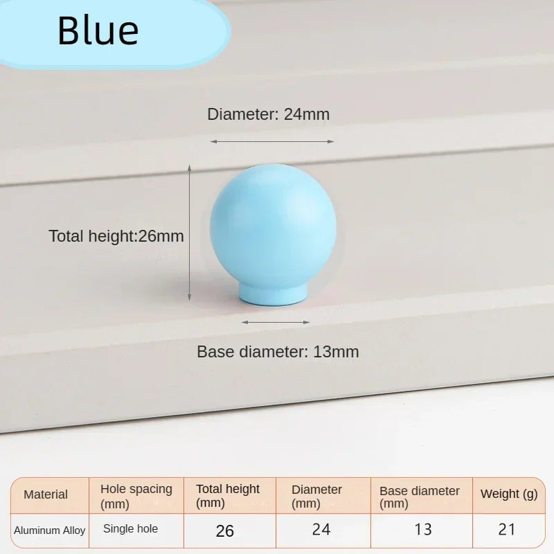 Colorful Kitchen Cabinet Handles 128mm Knobs and Handles for Drawer Cupboard Children's Room Closet Pull Furniture Handle Oasis Select Blue knob 1pc