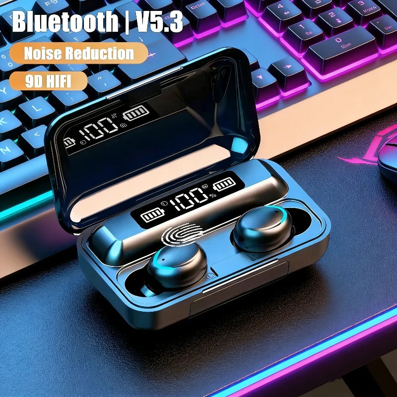 New F9 Bluetooth Headphones 9D Stereo High Bass Sport Earphones Handfree Touch Control Tws Wireless Earbuds Headset Oasis Select