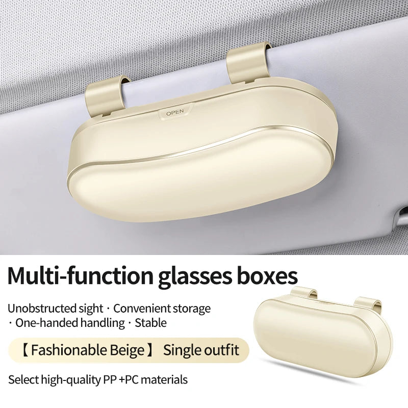 Car Sun Visor Glasses Holder – Clip-On Eyeglasses Case