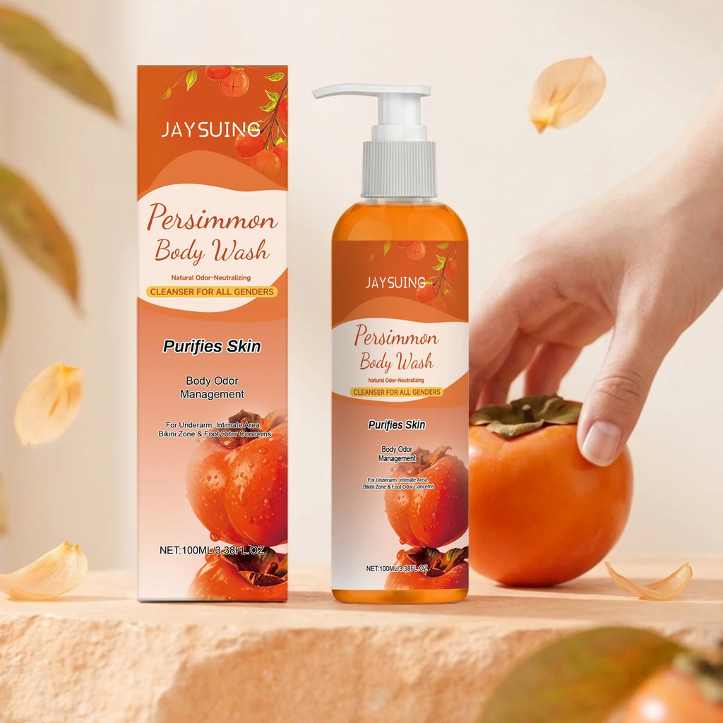 Persimmon Shower Gel Gentle Cleansing Deodorizing Exfoliating Maintain Skin Comfort Long Lasting Oil Control Fragrant Body Wash Oasis Select