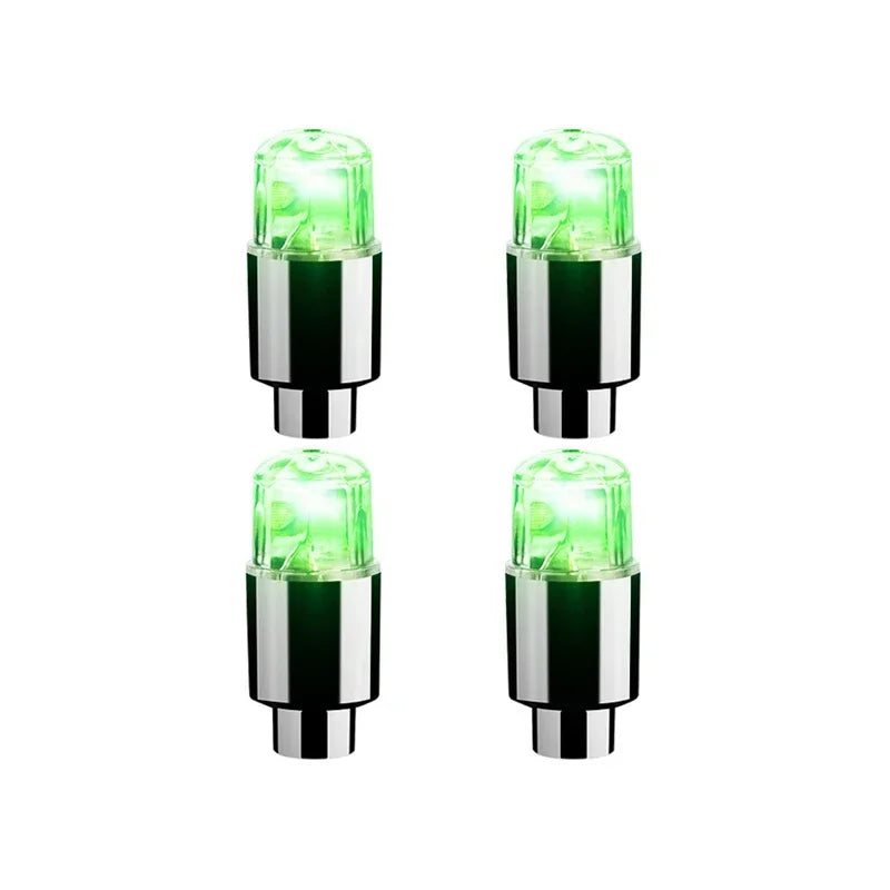 2 8 Colorful Car Tire Valve Caps LED Motorcycle Cycling Wheel Lantern