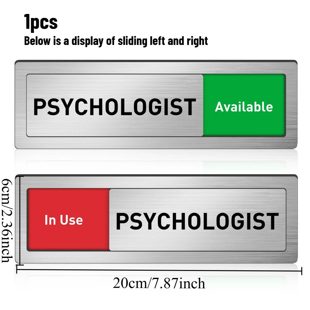 Office Room Sliding Status Sign Multi-function Adjustable Indicator Creative Decor Door Sticker for Meeting Room Decoration Oasis Select ZTP111 20x6cm
