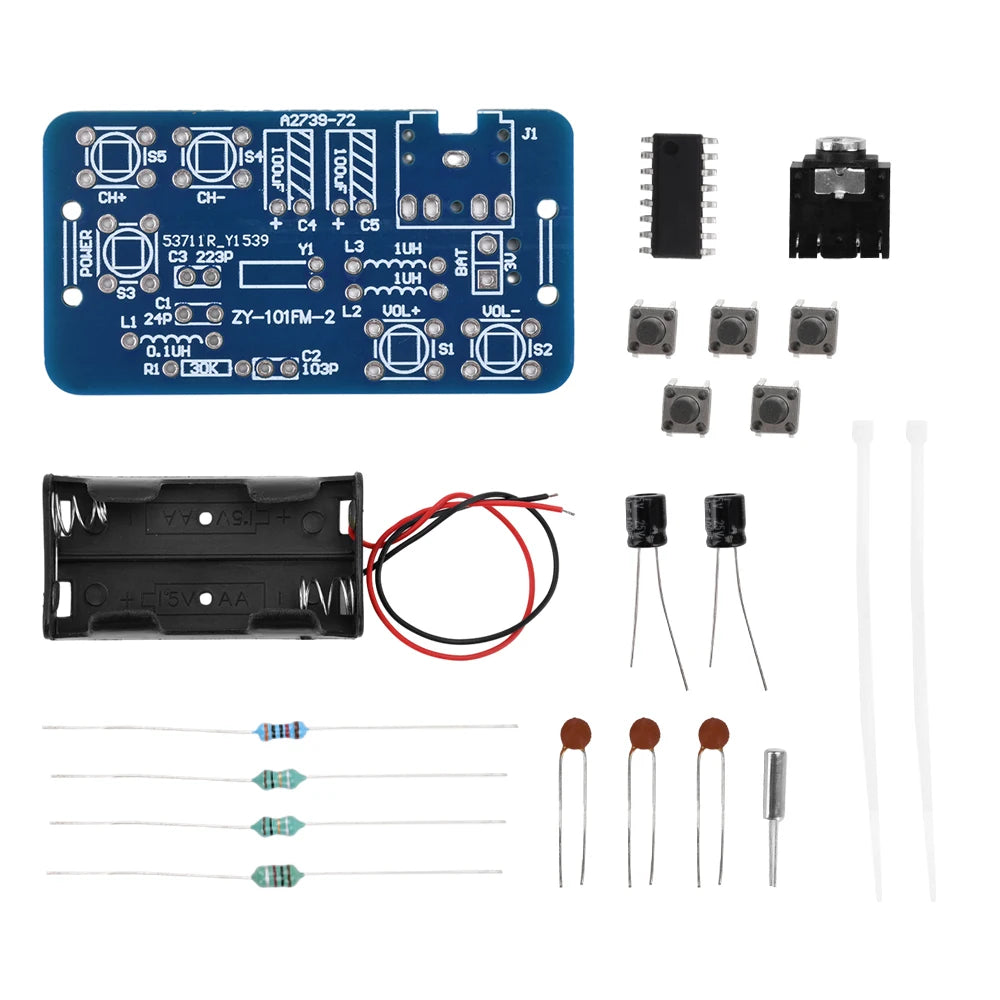 FM Radio DIY Kit 76~108Mhz Radio Receiver Module RDA5807 Radio Module Electronic Production Training Diy Kit Oasis Select