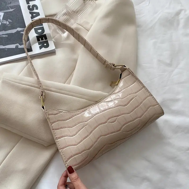 Women's PU Leather Underarm Bag – Retro Shoulder Tote Clutch