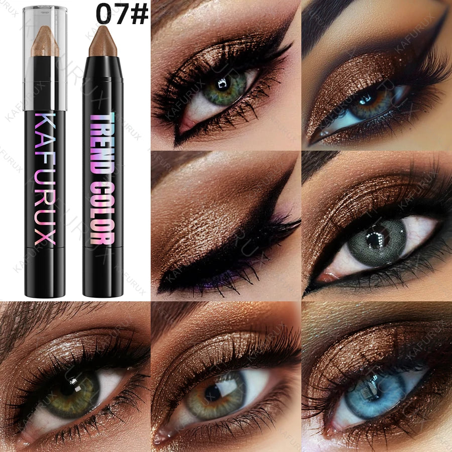 KAFURUX Metallic Glitter Eyeshadow Pencil – Waterproof Shimmer
