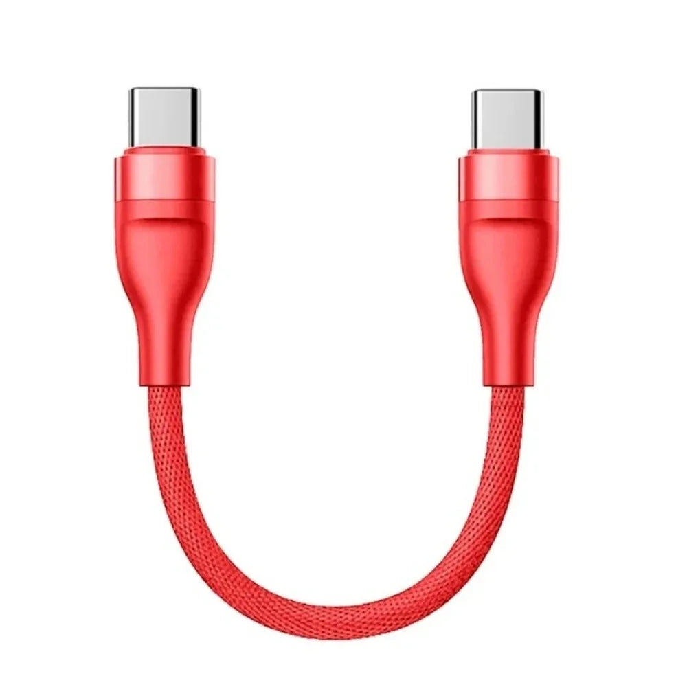 0.25M Data Cable USB C to Type C Fast Charging Data Cord Short Cable 66W Type C For iPhone 15 Huawei Samsung Portable Power Bank Oasis Select Red