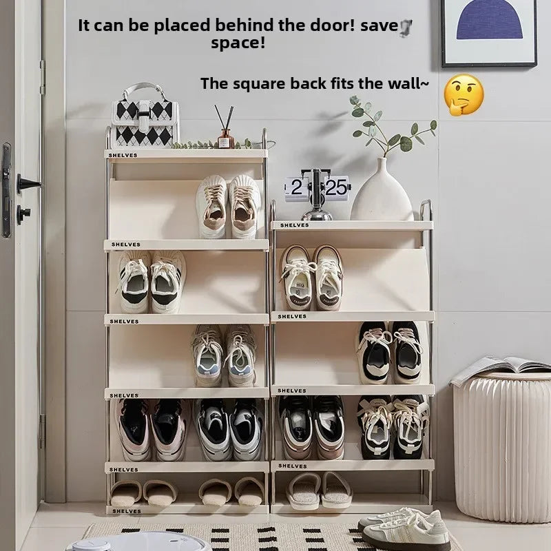 Multifunctional shoe rack doorway dormitory rental room storage shoe cabinet household bedroom large capacity multi-layer Oasis Select