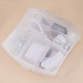 8PCS portable office school mini stationery gift box, including puncher, stapler, small tape, pencil case, scissors, 500 staples Oasis Select WHITE