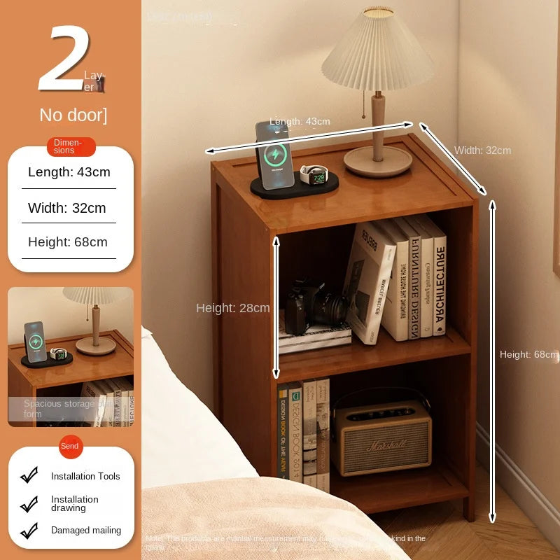 Bedside table storage rack, small household bedroom bedside cabinet alternative, 2024 new model, simple and modern for rental ro Oasis Select CTwoFloor 43cm