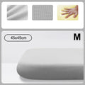 Memory Foam Ice Silk Elastic Fabric Seat Cushion Soft Long Sitting Lumbar Support Pain Relief Office Chair Pad Car Seat Pad Oasis Select grey-M