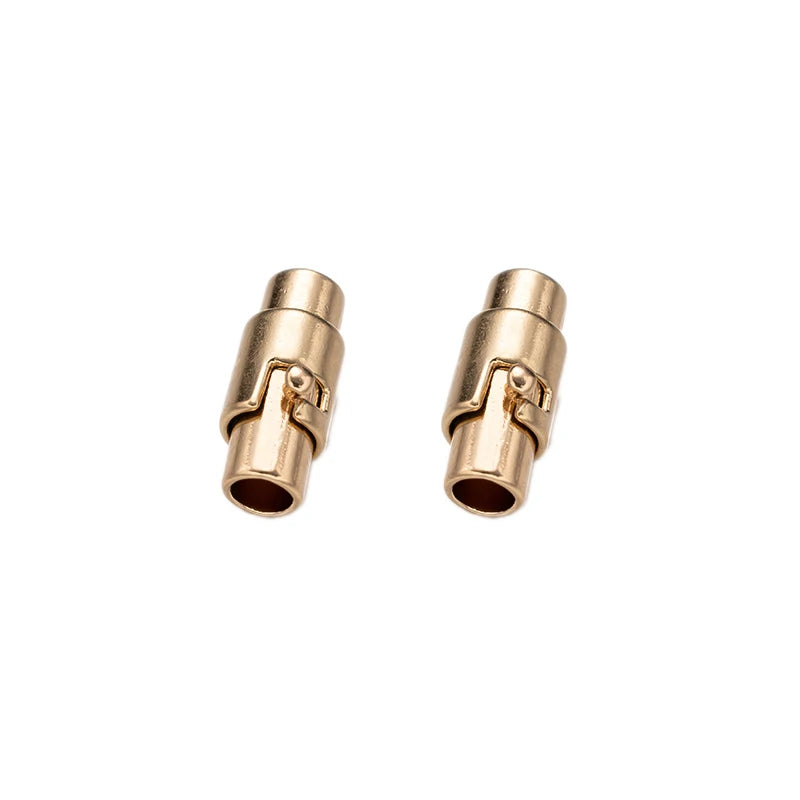 5Sets Leather Cord End Caps Magnetic Locking Clasps Closures Buckle for DIY Leather Bracelet Kumihimo Jewelry Making Supplies Oasis Select KC Gold 8mm Hole