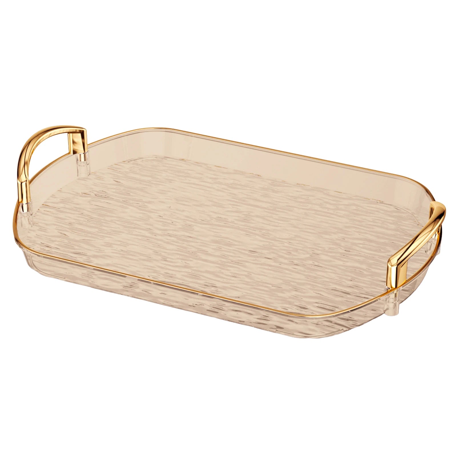 Clear Plastic Serving Tray with Dual Handles | Large Food Platter